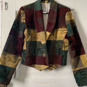 ESPOSE VINTAGE MEDIUM multicolor onebutton blazer.